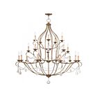Livex Lighting 6439-48 Chesterfield 20-Lights 1200W Hand Applied Antique Gold Leaf Chandelier