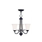 Livex Lighting Ridgedale 6473-04 3-Lights 300W Black Convertible Semi Flush Mount or Chandelier