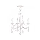 Livex Lighting Pennington 6514-60 4-Lights 240W Antique White Convertible Semi Flush Mount or Chandelier