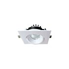 Lotus LED AD-LED-4-S12W-5CCT-WH-LREY-SQ White 12W 4" LED Square Venus Adjustable Gimbal CCT Selectable