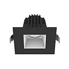 Lotus LED JXL-COB02-S08W-CCT-BK-2SR-BF-WH 8W Black 2" Square LED Recessed Light CCT Selectable