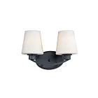 Maxim Lighting Shelter 11832SWBK 2-Lights 60W Black Vanity Light