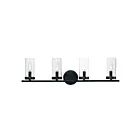 Maxim Lighting Sentinel 25258CLBK 4-Lights 60W Black Vanity Light