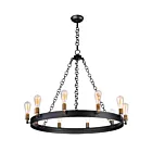 Maxim Lighting 26275BKNAB Noble 10-Lights 600W Black/Natural Aged Brass Incandescent Chandelier