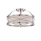 Nuvo Lighting Ginger 60-5331 2-Light Brushed Nickel Ceiling Flush Mount Light