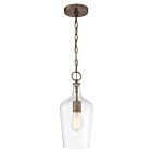 Nuvo Lighting Hartley 60-6748 1-Light 100W Antique Copper Chain Pendant