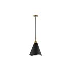 Nuvo Lighting Tango 60-7473 1 Light Matte Black With Burnished Brass 60W Medium Pendant