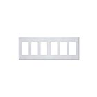 Ortech 8526 White Six Gang Decorative Plate