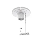 Ortech JDZ003 White Plastic Pull Chain Ceiling Lamp Holder