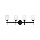 Quoizel Lighting Aria ARI8631MBK 4-Lights Matte Black 400W Vanity Light