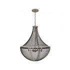 Quoizel Lighting HLE2822DGW Hallie 4-Lights 240W Distressed Grey Wood Pendant