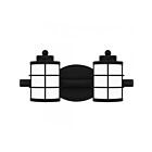 Quoizel Lighting Hazlett HZT8615MBK 2-Lights Matte Black 200W Vanity Light