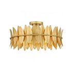 Quoizel Lighting LIZ1720GFL Liza 4-Lights 240W Gold Leaf Semi-Flush Mount