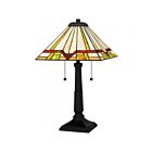 Quoizel Lighting Tiffany TF16140MBK 2-Lights 150W Matte Black Table Lamp