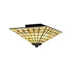 Quoizel Lighting Tiffany TF5628MBK 2-Lights 120W Matte Black Flush Mount