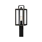 Quoizel Lighting BRAM9007MBK 1 Light Matte Black 100W Bramshaw Post Lantern