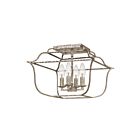 Quoizel Lighting GLY1714CS 4 Lights Century Silver Leaf 240W Gallery Semi-Flush Mount