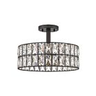 Quoizel Lighting QF4046WT 3 Lights Western Bronze 180W Coffman Semi-Flush Mount