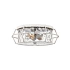 Quoizel Lighting QFL5338AWH 3 Lights Antique White 120W Farragut Semi-Flush Mount