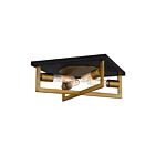 Quoizel Lighting QFL5353AB 4 Lights Aged Brass 400W Brunson Flush Mount