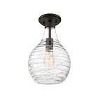 Quoizel Lighting QSF4019OZ 1 Light Old Bronze 100W Genie Semi-Flush Mount