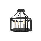Quoizel Lighting VC1716MB 4 Lights Mottled Black 240W Victor Semi-Flush Mount
