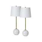 Renwil Naomi LPT1171-SET2 Antique Brushed Brass Plated 60W Table Lamp
