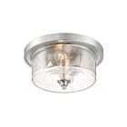 Nuvo Lighting 60-7190 Bransel 2-Lights 120W Brushed Nickel Ceiling Flush Mount
