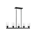 Nuvo Lighting 60-7276 Sommerset 5-Lights 300W Matte Black Island Rod Pendant