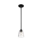 Satco 60-7280 60W Matte Black Mini Pendant