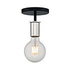 Nuvo Lighting 60-7353 Ryder 1-Light 60W Black Semi Flush Mount