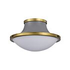 Satco 60-7916 Matte Gray 60W Flush Mount