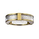 Satco 62-2012 Darrow 30W Vintage Brass Flush Mount