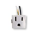 Satco 80-1408 4-Wire 2-Pole Snap-In Convenience Outlet