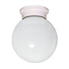 Nuvo Lighting SF77-947 1-Light 60W White Ceiling Ball Flush Mount