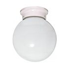 Nuvo Lighting SF77-948 1-Light 60W White Ceiling Ball Flush Mount