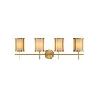 Savoy House 8-2055-4-322 Camden 4-Lights 240W Warm Brass Bathroom Vanity Light