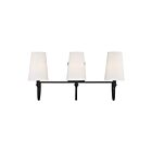 Savoy House Essentials 8-2542-3-89 Cameron 3-Lights 120W Matte Black Vanity Light