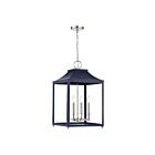 Savoy House Meridian M30009NBLPN 4-Lights 240W Navy Blue with Polished Nickel Pendant