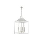 Savoy House Meridian M30009WHPN 4-Lights 240W White with Polished Nickel Pendant