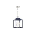 Savoy House Meridian M30013NBLPN 3-Lights 180W Navy Blue with Polished Nickel Pendant