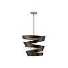 Savoy House Meridian M70009-46 4-Lights 240W Matte Black with Gold Pendant