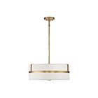 Savoy House Meridian M70102NB 4-Lights 240W Natural Brass Pendant