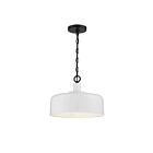 Savoy House Meridian M70103WHBK 1-Lights 60W White with Black Pendant
