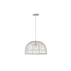 Savoy House Meridian M70105WR 1-Lights 60W White Rattan with a White Socket Pendant