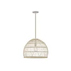 Savoy House Meridian M70106NR 1-Lights 60W Natural Rattan with a Matching Socket Pendant