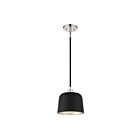 Savoy House Meridian M70118MBKPN 1-Lights 60W Matte Black with Polished Nickel Pendant
