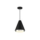 Savoy House Meridian M70122MBKPN 1-Lights 60W Matte Black with Polished Nickel Pendant