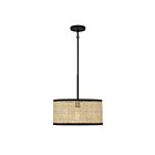 Savoy House Meridian M7018MBK 1-Lights 60W Natural Cane with Matte Black Pendant