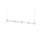 Sonneman 1785.16 5 Lights Bright Satin Aluminum 105W Systema Staccato Linear Pendant